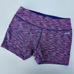 Avia S Women's Athletic running shorts Fitted Pink Purple Blue Marl knit